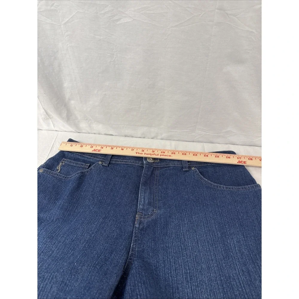 Style & Co. Women's Tapered Leg Jeans Blue Stretch Denim High Rise 14S 34x28